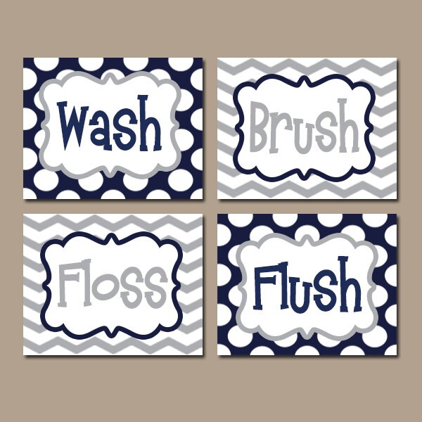 Kid BATHROOM Rules Wall Art CANVAS or Prints Boy BATHROOM Etsy