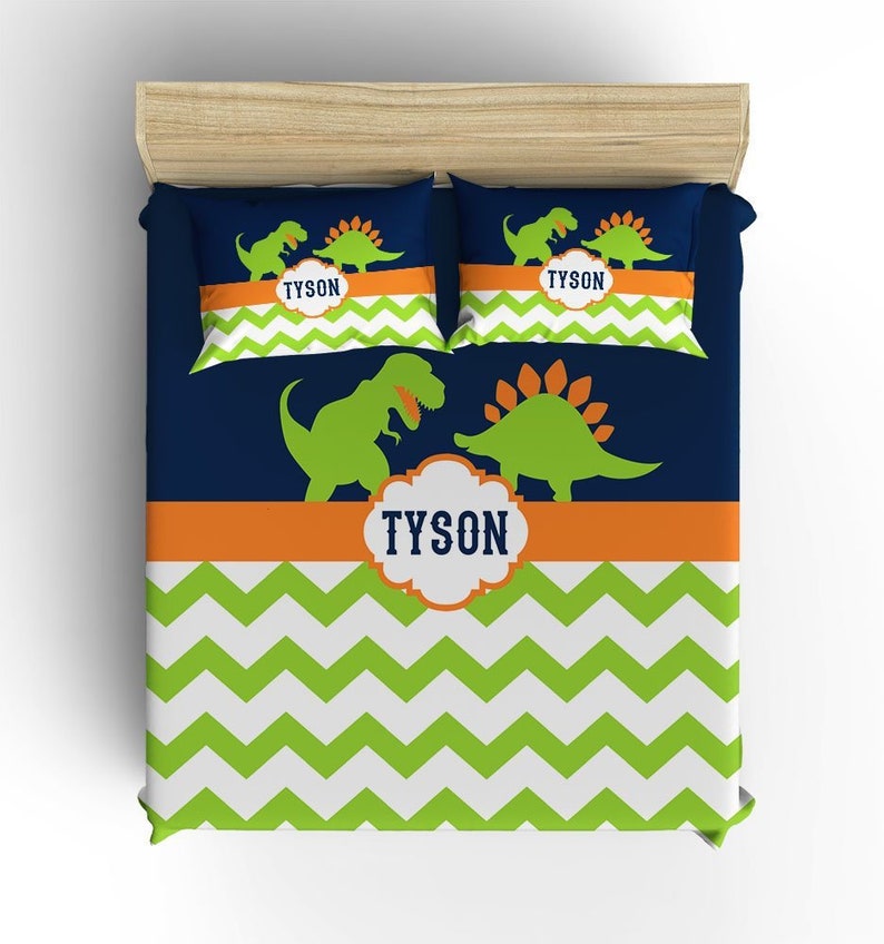 Dinosaur Bedding Comforter Set Dinosaur Decor Boy Duvet Etsy