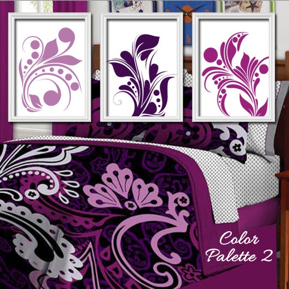 Items similar to Purple Wall Art, Baby Girl Nursery Wall Art, Purple