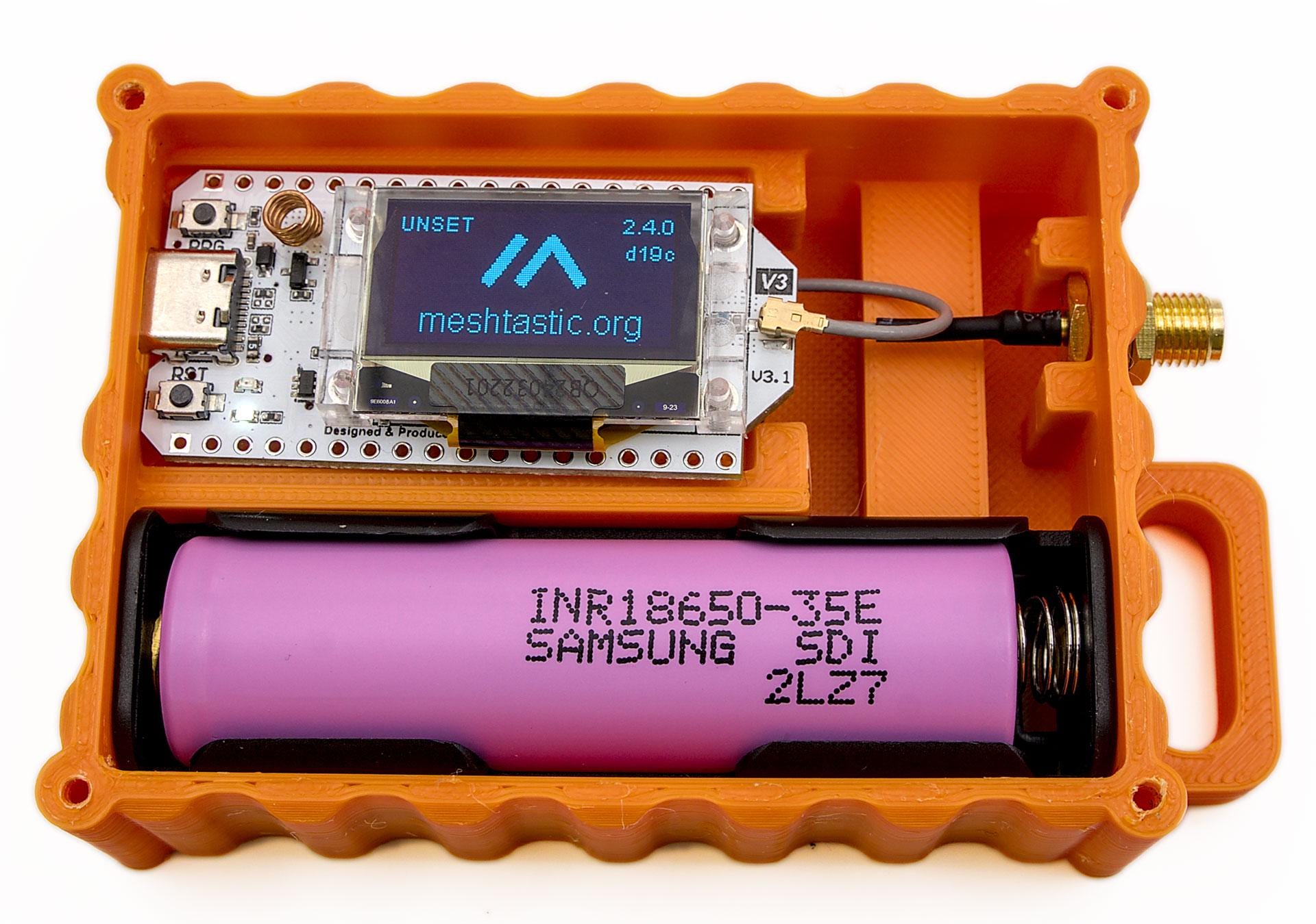 Zaino Batteria 18650 LiPo Con Custodia Per Heltec LoRa V3 – Per Meshtastic Desktop, UK