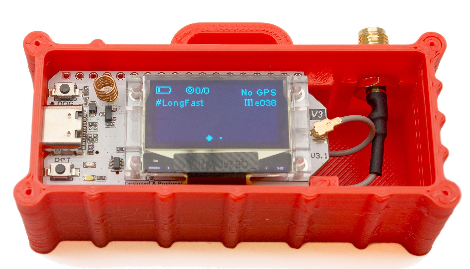 Heltec V3 Compact Cases for Meshtastic / Lora - Vertical Antenna Style ...
