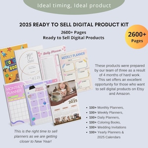 2600+ Done For You PLR MRR Digital Products Bundle Digital Planners, Coloring Books, Canva Templates Master Resell Rights Passive Income