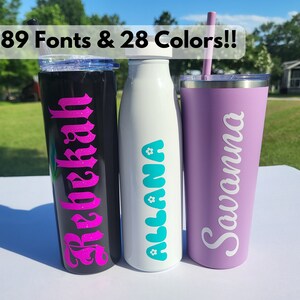 Aangepaste naamsticker, gepersonaliseerde naamsticker, vinyl woordsticker, aangepaste naamsticker voor bekers, gepersonaliseerde autosticker, aangepaste tekststicker