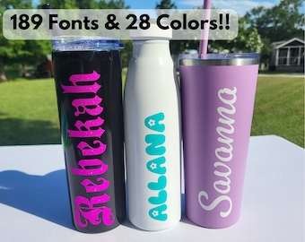 Custom name decal, personalized name sticker, vinyl word decal, custom name decal for tumblers, personalized car decal, custom text sticker