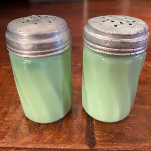 Jadeite Fire King Salt Pepper - Etsy