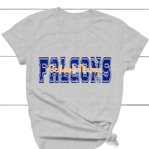 Custom Sports T-shirt, Football Volleyball Soccer Baseball Custom T-shirt, Spirit Tee, Custom Mascot T-shirt, Personalized Sports T-shirt