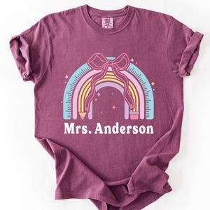 Custom Teacher Comfort Colors T-shirt, Custom Teacher Name Shirt, Back to School Gift, Teacher Appreciation Shirt, Classroom Style Tee