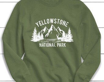Yellowstone National Park Sweatshirt: 100% Cotton Outdoors Sweater