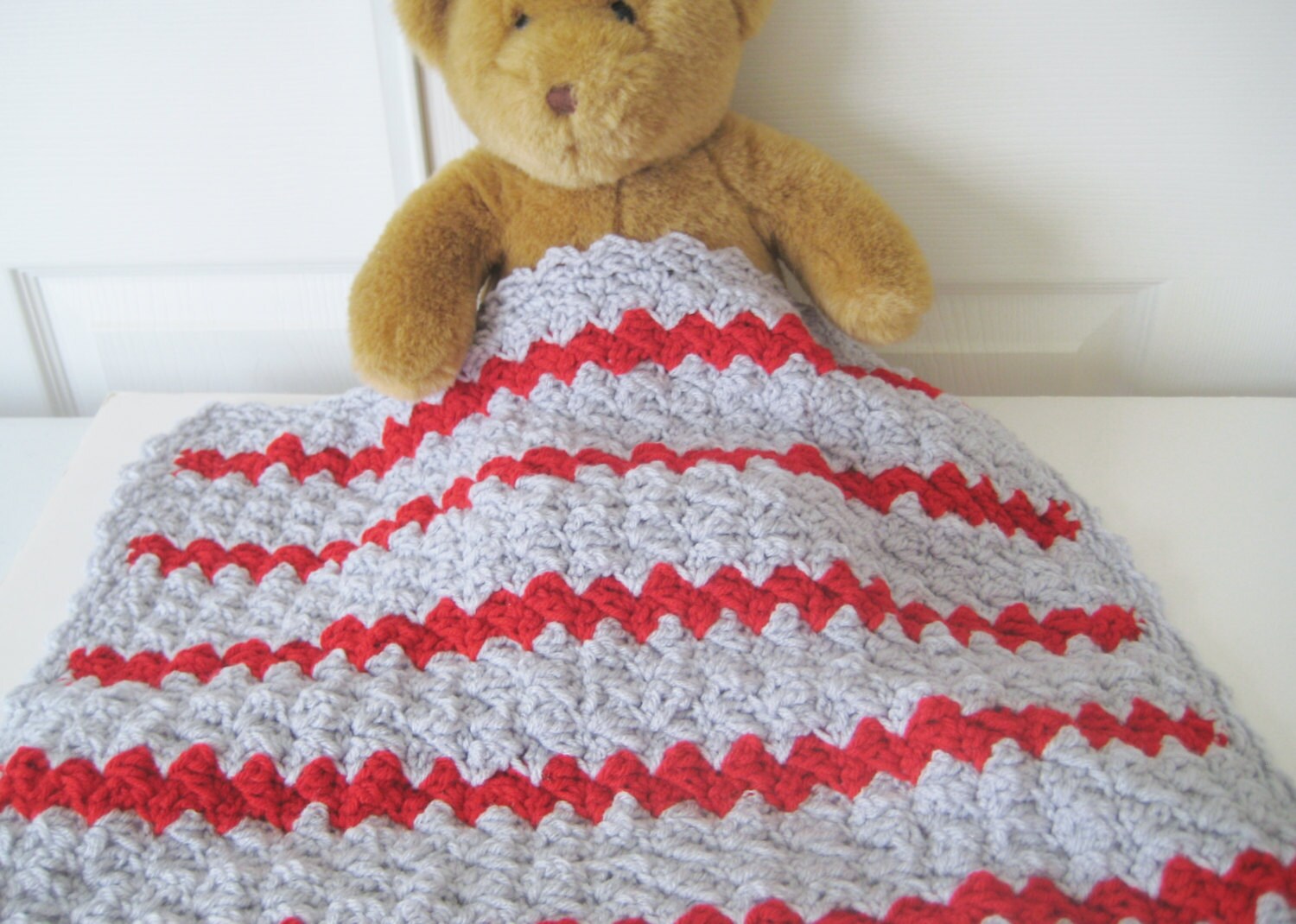 READY TO SHIP Crochet Baby Blanket Set Nursing Blanket Baby