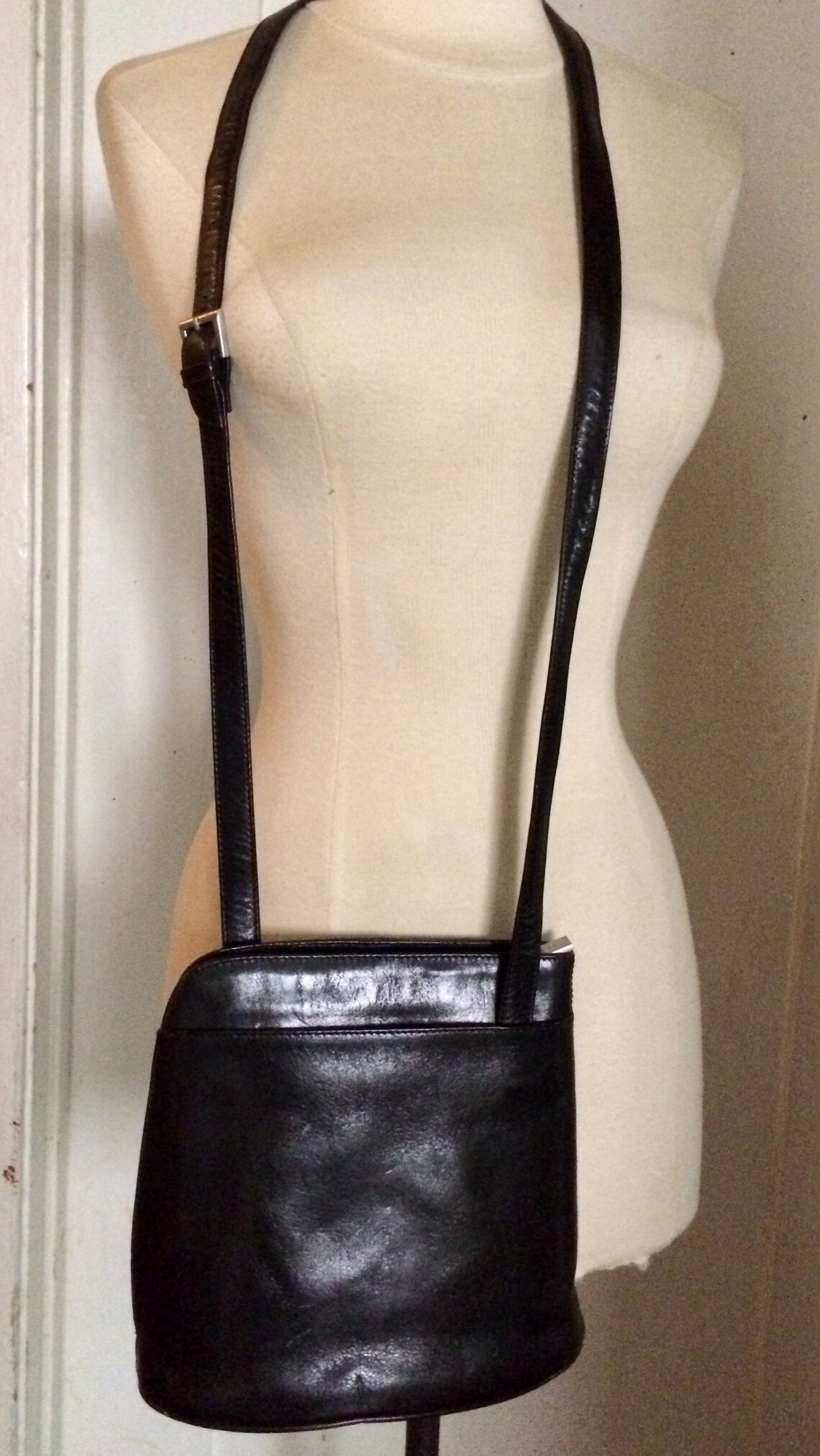 Vintage HOBO Brand Black Crossbody Purse/Bag Black Leather Etsy