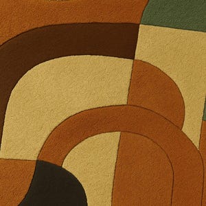 Hand Tufted Wool Rug: Colorful Abstract Shapes, Modern Area Carpet - Etsy