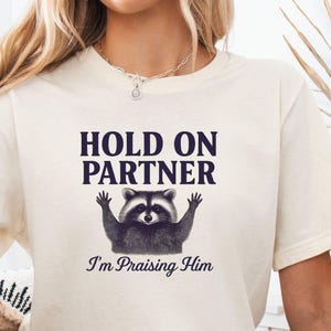 Funny Jesus Racoon Shirt, Bible Verse Shirt, Love Jesus Inspirational Tee, Faith Based Tee, Christian T-Shirt, Gift for Mom, Religious Shirt