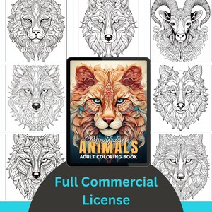 May include: A coloring book with 50 pages of intricate animal illustrations. The cover features a colorful, detailed illustration of a fox's face. The title of the book is "Mindfulness Animals Adult Coloring Book".