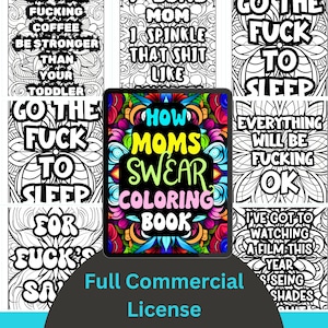50 páginas para colorear de malas palabras para mamás / Páginas para colorear de malas palabras / Cita divertida y salvaje de malas palabras / Descarga instantánea / KDP Interior / KDP Ready