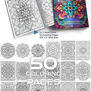 50 Mandala  Coloring  Pages | Adult Coloring Pages | Grayscale Coloring Book | Digital Download | KDP Ready | KDP Interior | Resell Rights