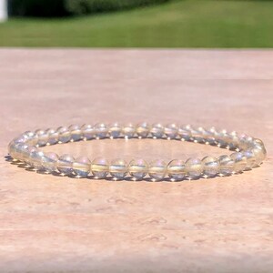 Angel Aura 4mm Beaded Gemstone Bracelet