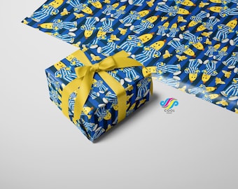 Gift Wrap Wrapping Paper Present Bananas Themed Party