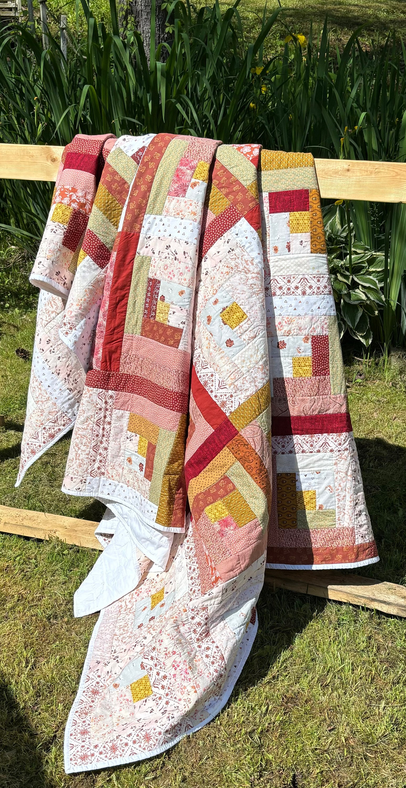 Handmade Artisan Log Cabin Style Quilt - Etsy