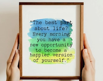 Inspirational Quote Wall Art, Motivational Home Office Decor