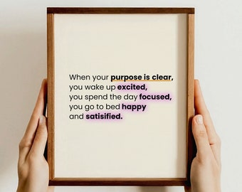Motivational Quote Wall Art, Positive Affirmation Print, Daily Focus Poster, Inspirational Home Decor, Gift for Students