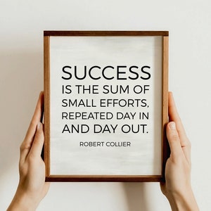 Success Efforts Wall Art, Motivational Quote Gift, Inspirational Home Decor Gift, Office Wall  Gift, Gift for Entrepreneurs, Graduation Gift