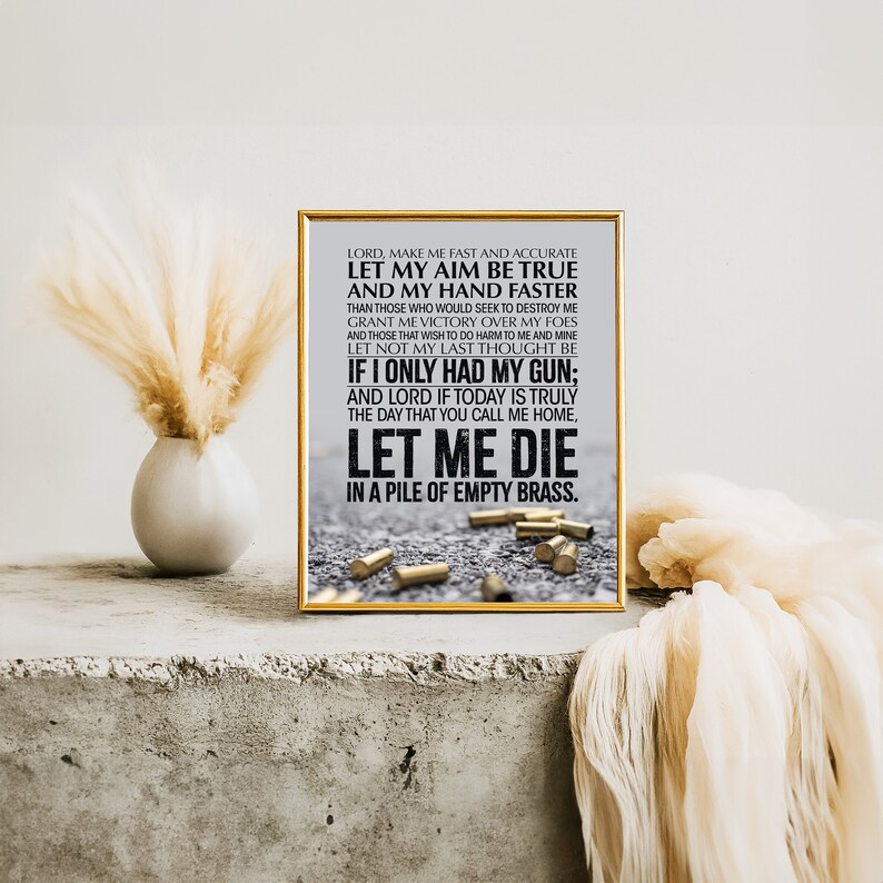 Lord Make Me Fast and Accurate Wall Art - Tactical Prayer Poster ...