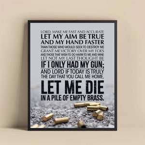Lord Make Me Fast and Accurate Wall Art - Tactical Prayer Poster ...