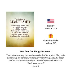 Challenge of Leadership Print, Jim Rohn Quote Art, Inspirational ...