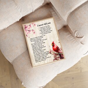 Memorial Wall Art Print - "I Never Left You" - Honor The Memory of Loved Ones and Find Peace - Comforting Quote Poster 8x10 and 11x14 Sizes zdjęcie 3