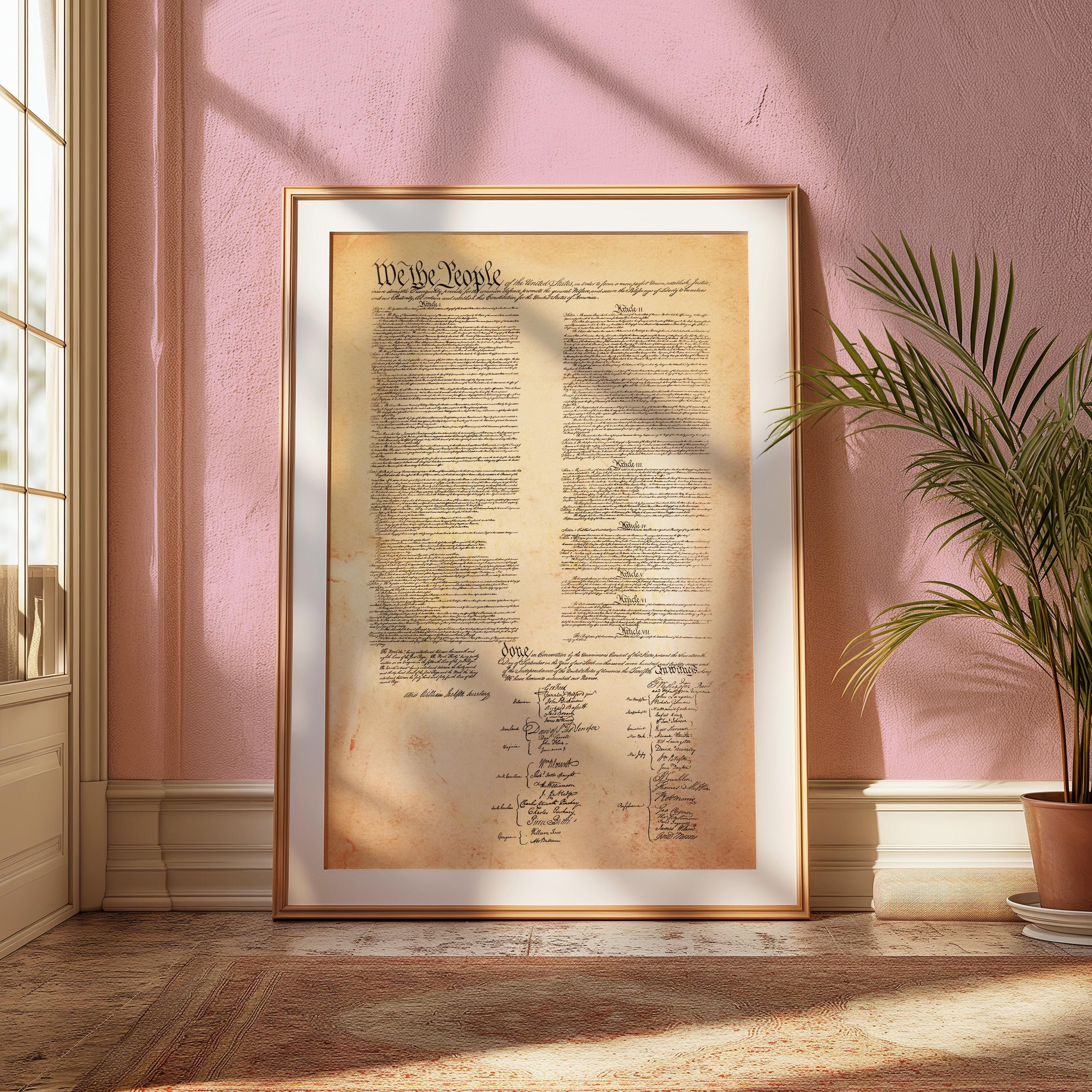US Constitution Wall Art | We the People Print | Historical Document ...