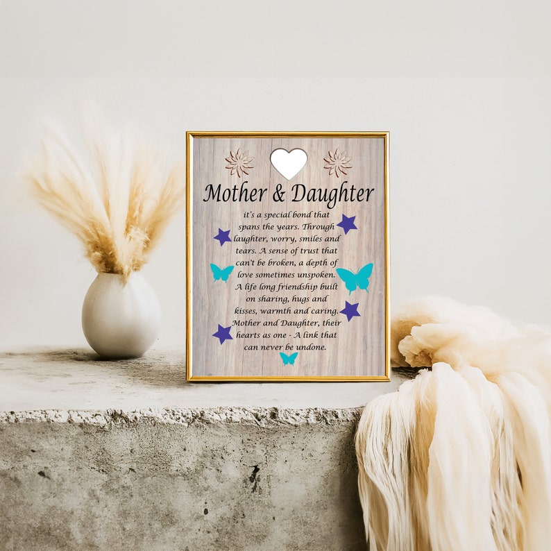 Mother and Daughter Print, Daughter & Mom Quote Art, Family Wall Decor ...