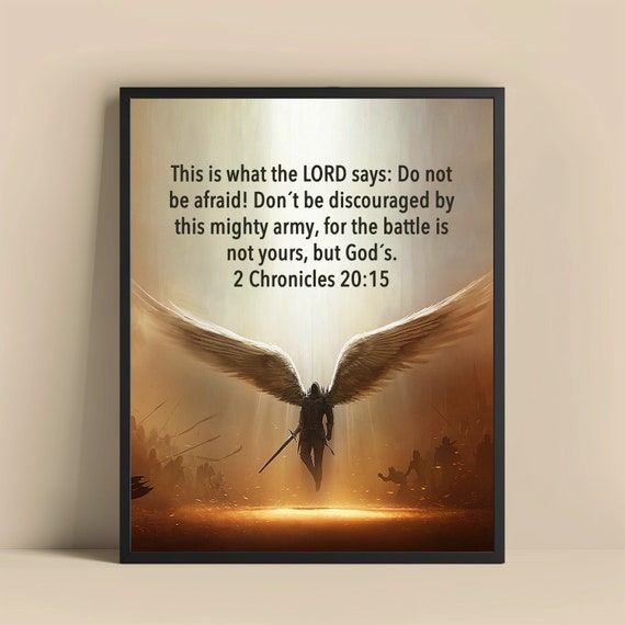 The Battle is Not Yours Print, Christian Wall Art, Inspirational Bible Quote,  Religious Home Decor, Chronicles Faith Art, Gift for Believers - Etsy