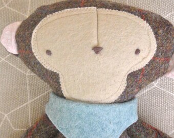 Gerecycled wol spelen aap zacht stuk speelgoed