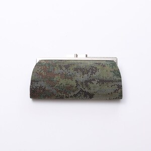 Vintage Oshima Tsumugi Geldbörse, reine Seide, traditioneller japanischer Stoff