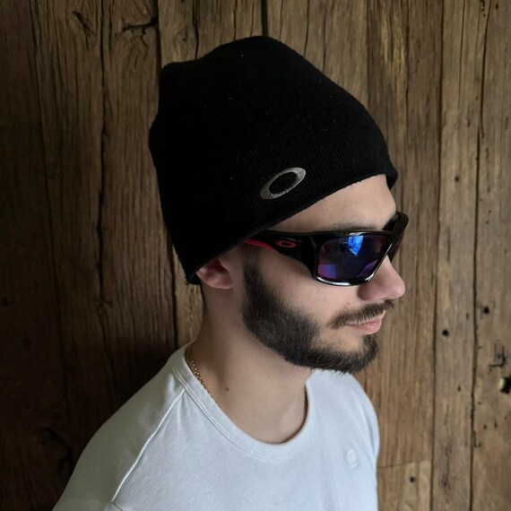 2000s, 00s Vintage Y2K Oakley Black Hat Logo Streetwear Gorpcore 