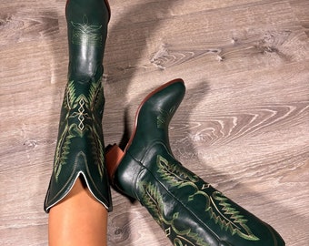 Green Cowgirl Boots, Cowboy Western Boots