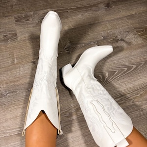 Cowboylaarzen western wit