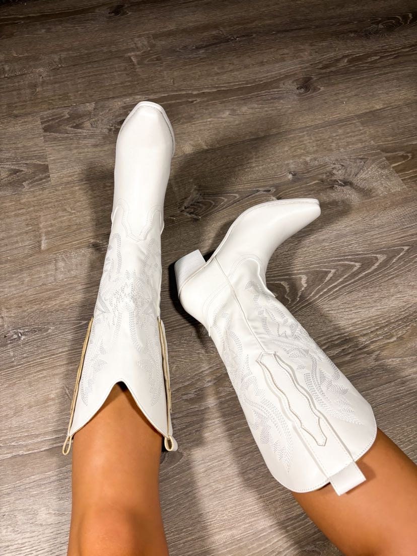 Western Cowgirl Boots White