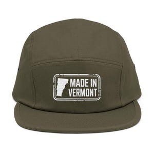 Copy of Vermont Mountain Logo 5-Panel Cap | Embroidered Patch Front