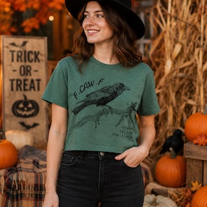 F-CAW-F "Följ aldrig flocken" festivalkort t-shirt för kvinnor