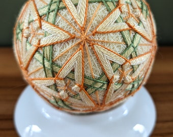 Temari ball, spring colors