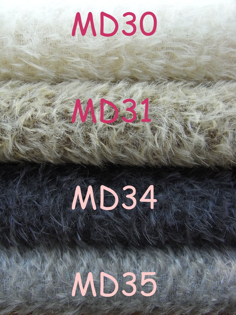 MD. PICK you own 3 colors of SCHULTE mohair, pile 7 mm, 3x 25cm/35cm about 3 x 9.8 / 13.8 inches. image 3