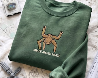 Camiseta bordada Amaze Rocky Alien, divertida cita de ciencia ficción, camiseta con gráfico espacial, diseño inspirado en el Proyecto Ave María, camiseta Amaze Amaze Amaze