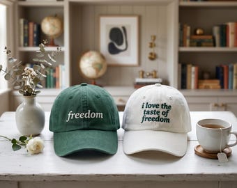 I love the Taste of Freedom Embroidered Baseball Cap, Independence Day Couples Gift Hat, Couples Dad Hat, Patriotic Cap, 4th of July Hat