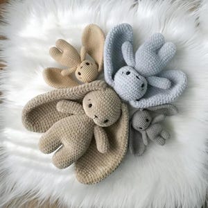 Crochet Pattern Realistic Mini Bunny Rabbit Amigurumi English PDF Tutorial, Crochet Bunny Pattern, Crochet Bunny Snuggler Pattern