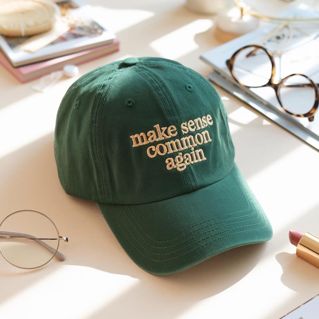 Make Sense Common Again Embroidered Hat, Political Cap, Common Sense ...