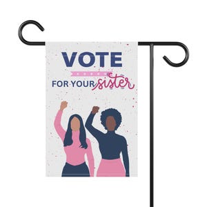 Garden Flag, Vote Equality Election Kamala Harris Walz Feminist, Garden & House Flag, Liberal Democrat, Feminist Voting Banner