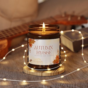 Soy Candle, Autumn Hygge Candle, Amber Jar, Warm Cinnamon Vanilla, Cozy Candle, Fall Candle, Home Fragrance, Aromatherapy Candle