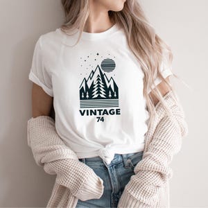 Vintage 1974 Birthday Shirt, 50th Birthday T-Shirt, Retro 50 Years Old Tee, Classic 1974 Gift, Funny Birthday Shirt for Men and Women