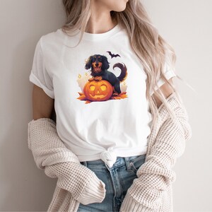 Camiseta de perro salchicha de Halloween / Camiseta de perro calabaza / Camiseta de perro salchicha espeluznante / Camiseta divertida de Halloween para amantes de los perros / Camiseta de disfraz de perro salchicha